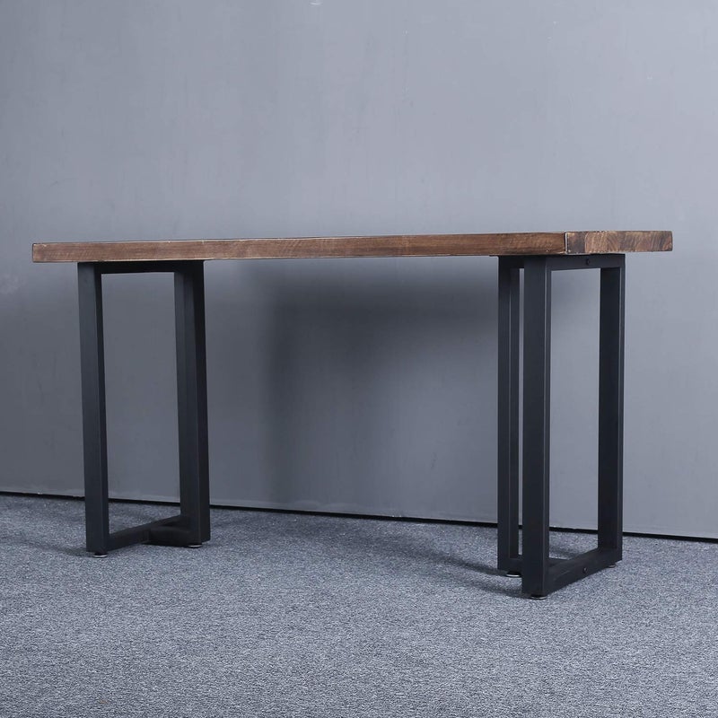 MBQQ Furniture Legs 28â€Height 17.7â€Wide Rustic Decory T Shape Table Legs,Heavy Duty Metal Desk Legs,Dining Table Legs,Industrial Modern, DIY Iron Bench Legs - Image 3